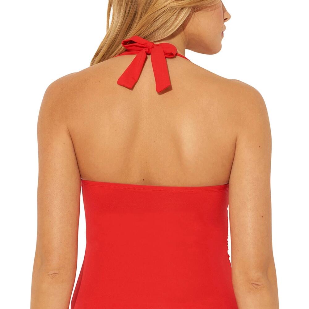 NWT! Bleu Rod Beattie Kore Halter Tankini Top Swim Scarlet Red - Size 6 - Picture 2 of 8